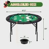 EROMMY 47.2" 8-Player Round Poker Table, Home Game Card Table With Cup Holders - 3 of 4