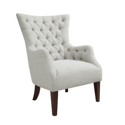 NicBex Polyester Accent Chair,Upholstered Living Room Chairs with High Button Tufted Wing Back and Birch Legs,Accent Chairs for Living Room