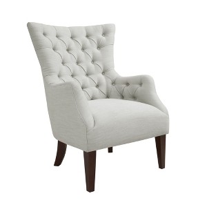 NicBex Polyester Accent Chair,Upholstered Living Room Chairs with High Button Tufted Wing Back and Birch Legs,Accent Chairs for Living Room - 1 of 4