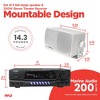 PYLE PLMR24 3.5" 200W Outdoor Speakers 4pk & PT260A 200W Stereo Theater Receiver - 4 of 4
