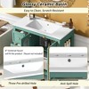SpassWay 36"L Green Modern Bathroom Vanity Solid Wood Frame 2 Soft Close Doors 3 Drawers - 4 of 4