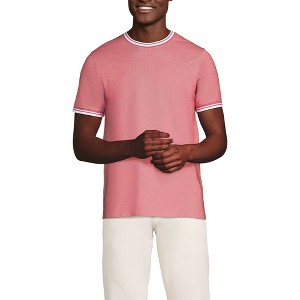 Lands' End Men's Short Sleeve Soft Pique Crew Tee - 1 of 3