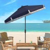 Milan Fringe 9Ft Crank Push Button Tilt Umbrella - PAT8008 - Safavieh - 2 of 4