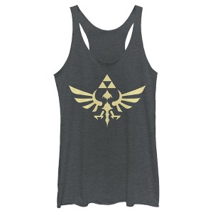 Women's Nintendo Triforce Racerback Tank Top - 1 of 3