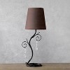 19" Contemporary Metal Winding Ivy Table Desk Lamp with Brown Fabric Shade - Creekwood Home: ETL Listed, No Assembly Required - 4 of 4