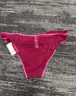 Women's Embroidered Mesh Cheeky Underwear - Auden™ Pink XL