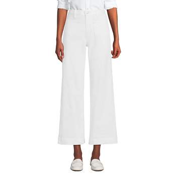 Lands' End Women's High Rise Patch Pocket Chino Crop Pants