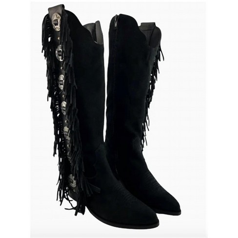 Women s Rodeo Doll Fringe Boots Naughty Monkey 9.5