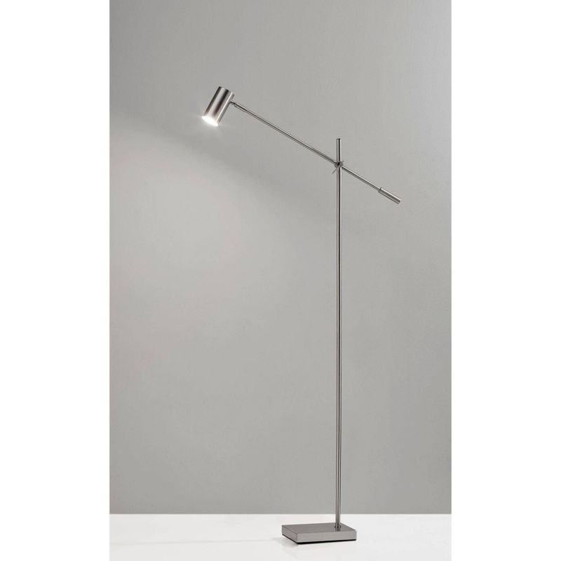 58&#34; x 63&#34; 3-way Collette Floor Lamp (Includes LED Light Bulb) Steel - Adesso, 3 of 5