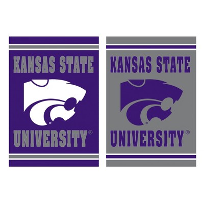 Embossed Suede, Kansas State University Double Sided Indoor Outdoor Decor 18" x 12.5"