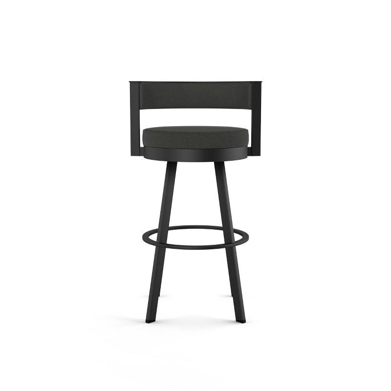 Amisco Browser Upholstered Counter Height Barstool Gray/Black, 1 of 8