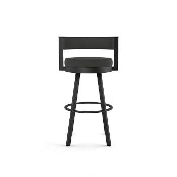 Amisco Browser Upholstered Counter Height Barstool Gray/Black