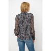 WEST K Women's Adelina Smocked Cuff Mixed-Media Blouse - 3 of 4