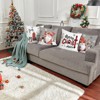 Grey Merry Christmas Throw Pillow Covers 18 x 18 Inch Joy Gnomes Snowflakes Snowman - 3 of 4