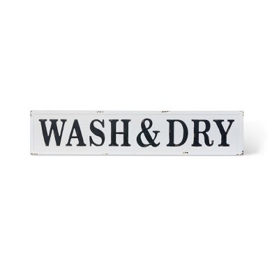 Park Hill Collection Embossed Metal Wash & Dry Sign : Target