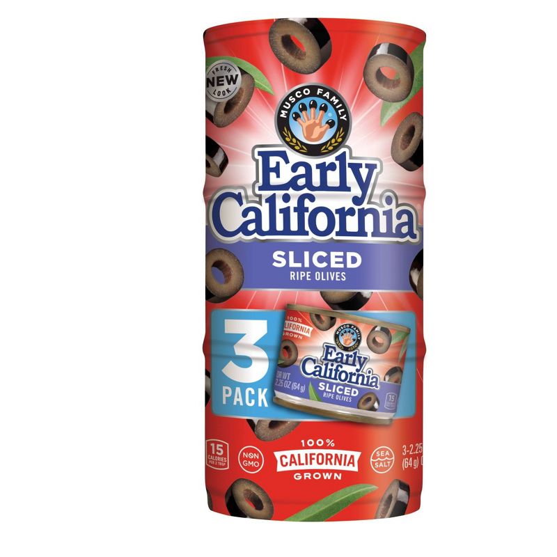 Early California Sliced Ripe Olives - 6.75oz/3pk, 1 of 5