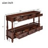 54" Solid Wood Narrow Console Table with Storage, Modern 2-Tier Sofa Table, Entryway Table for Living Room, Hallway, or Foyer-Panipeachy - 4 of 4