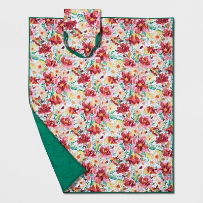 floral picnic blanket