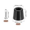 Unique Bargains Non-Slip Rubber Bumper Feet with Stainless Steel Washer Screws - 2 of 4