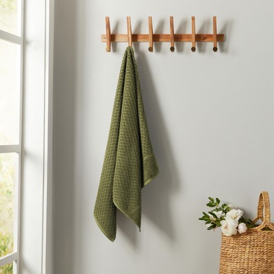 Olive Green Heavyweight Cotton Terry Bath Towel Set for Kids (Pack of 4)