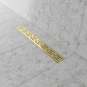 Linear Shower Drain - C06 Brushed Gold - 24 Inches - 1 of 4