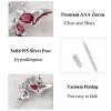 Anna-Kaci 925 Sterling Silver Butterfly Drop Dangle Earring Zircon Pendant Tassel Earrings for Women - 4 of 4