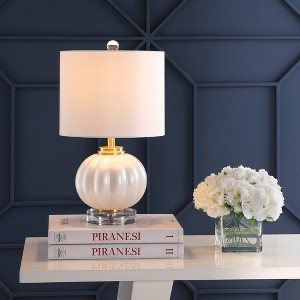 17.5" Glass/Crystal Pearl Table Lamp (Includes Energy Efficient Light Bulb) - JONATHAN Y - 1 of 4