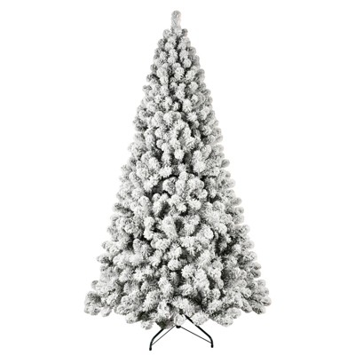 SEVOBAL Artificial Trees 5ft Pre Lit Christmas Tree Flocked Scarecrow-Shaped Christmas Tree with 551 PVC Memory Wire Tips, Green, 36"*10"*60"