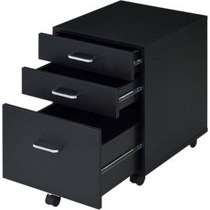 YONWAY 3 Drawer File Cabinet for Home Office, Mobile Storage Cabinet with Lock and Wheels, for Legal/Letter A4 Size - 1 of 4