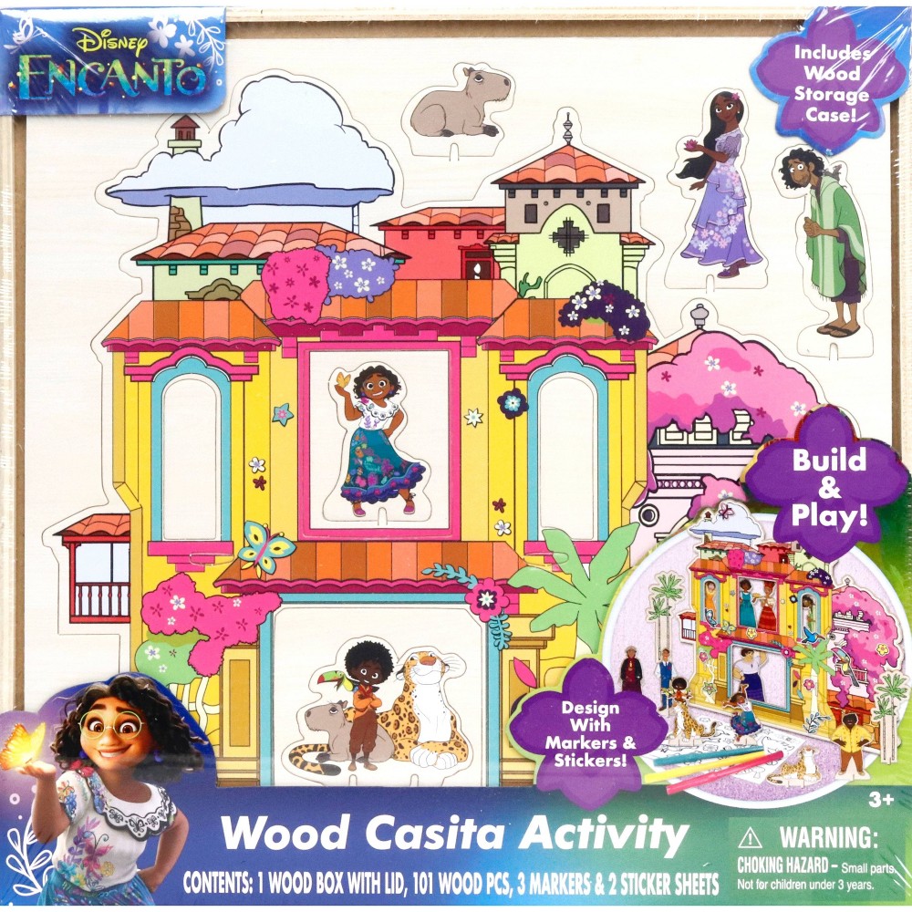 Disney's Encanto Wood Casita Activity Building Decorating Set, 11 Piece