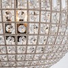 ALOADECOR Handcrafted Antique Gold Crystal Globe Chandelier Vintage French Pendant Lighting with K9 Crystal Beads - 3 of 4