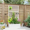 Outsunny Metal Planter Box with Trellis, Drain Holes - 3 of 4
