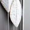 Metal Leaf Tall CutOut Wall Decor with Intricate Laser Cut Designs Gray - Olivia & May: Farmhouse Style Iron Artwork - image 4 of 4