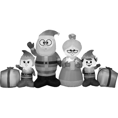 Gemmy Christmas Airblown Inflatable Claus Family Collection Scene, 4.5 ft Tall, Multicolored