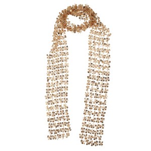 Unique Bargains Sequined Cut-Out Scarf 1 Pc - 1 of 4