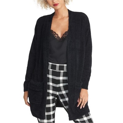 Rachel Roy Womens Amara Fuzzy Cardigan Sweater