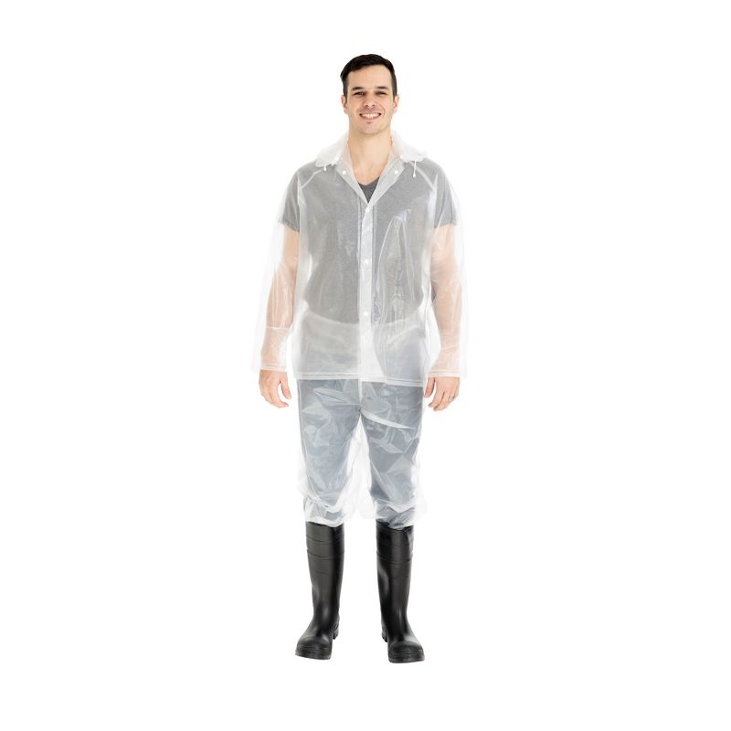 Stansport Women's 3 Piece .12 mm Thick Rainsuit Clear, 5 of 10
