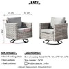 XIZZI Outdoor Rocking Chair 360 Degrees Swivel, Patio Bistro Set of 2, PE Rattan All Weather Outside Rocker Chair for Porch, Garden and Terrace - 3 of 4