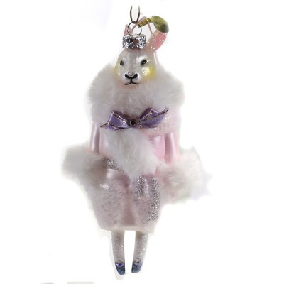 Holiday Ornament 5.5" Festively Chic Bunny Diva Rabbit Spring Easter  -  Tree Ornaments