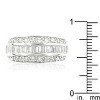 Slickblue Women’s Classic 3-Row Channel Set Ring – Sparkling Cubic Zirconia for a Luxurious Shine, Size 5-10 - 3 of 4