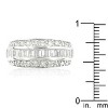 Slickblue Women’s Classic 3-Row Channel Set Ring – Sparkling Cubic Zirconia for a Luxurious Shine, Size 5-10 - image 3 of 4