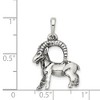 Black Bow Jewelry Sterling Silver Capricorn the Goat Zodiac 3D Antiqued Pendant - 4 of 4