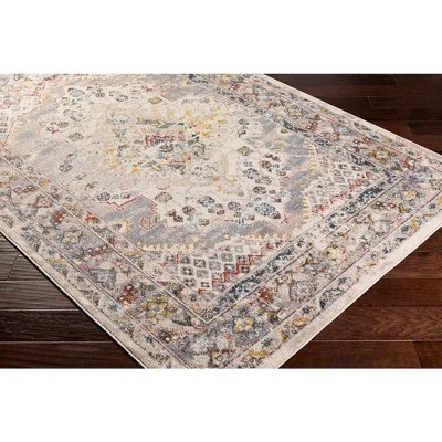 Var 5'3" x 7'3" Gray Synthetic Fur Rectangular Area Rug
