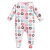 Hudson Baby Infant Girl Cotton Sleep and Play, Bodysuit and Bandana Bib Set, Donut Worry - 2 of 4