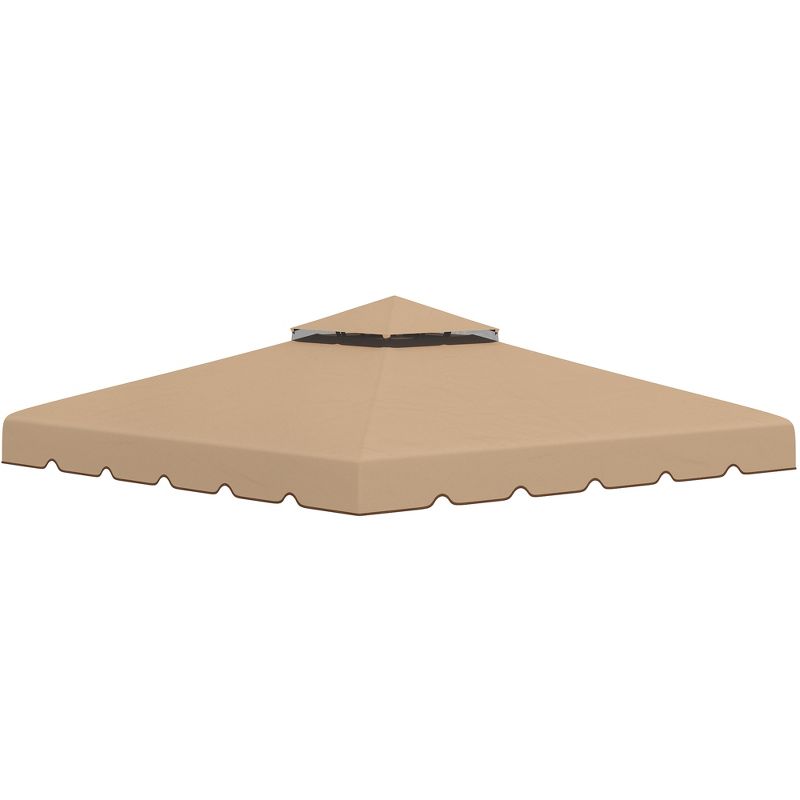 Outsunny Gazebo Replacement Canopy, Double Roof Gazebo Top Cover, 1 of 10