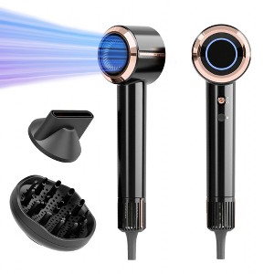 NICEBAY Ionic Hair Dryer, Powerful 1600W Fast Drying Low Noise Blow Dryer with  Concentrator Nozzle and Diffuser Attachments for Home Salon Travel - 1 of 4