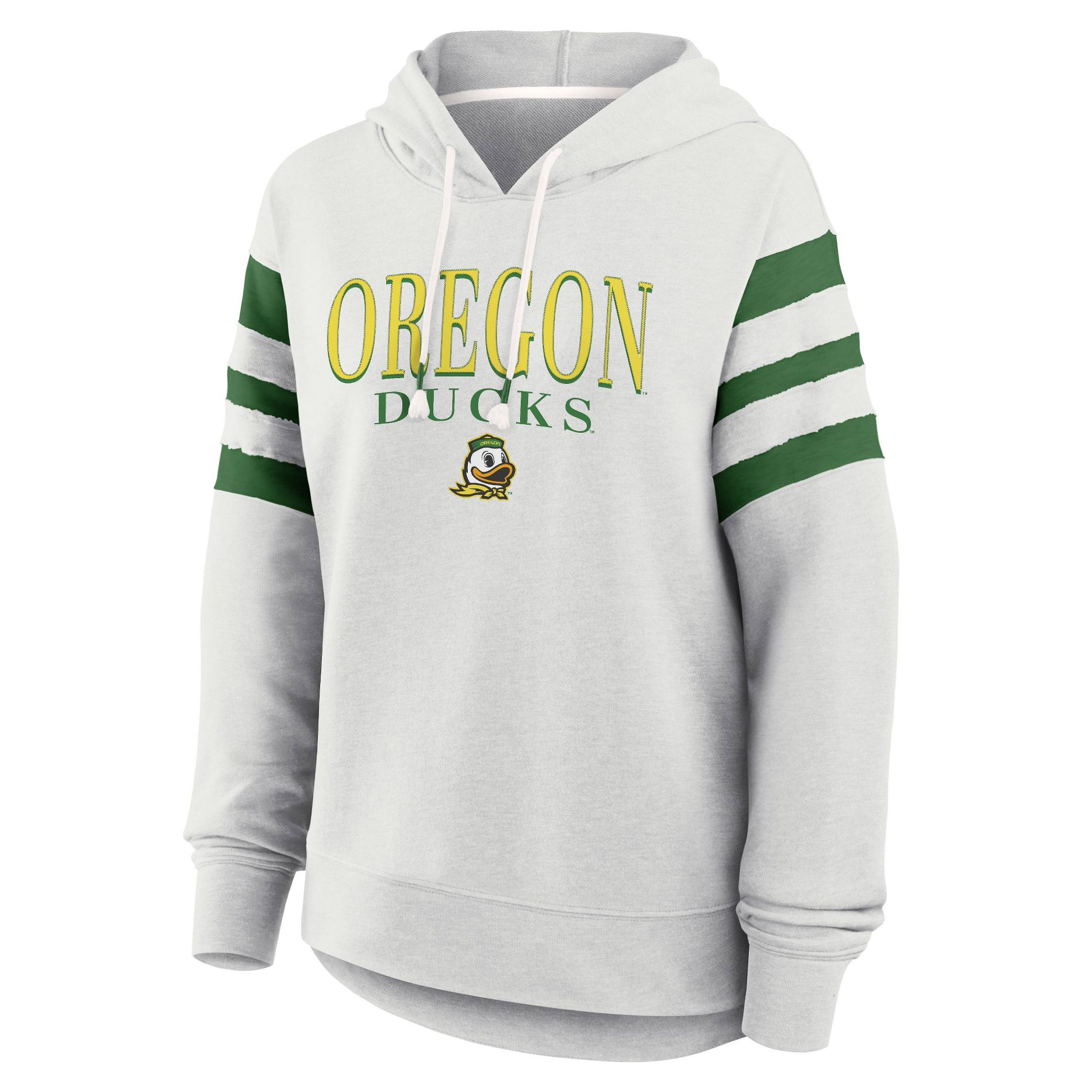 NCAA Oregon Ducks Women's Gray Fashion Hooded Sweatshirt - XL