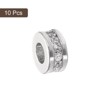 Unique Bargains Round Brass Rhinestone DIY Bracelets Earrings Charm Spacer Beads 10 Pcs - 3 of 4