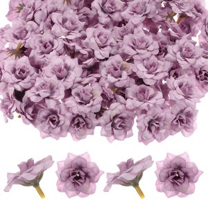 Unique Bargains Silk Rose Artificial Flower Heads - 1 of 4