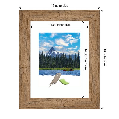 Owl Brown Distressed Wood Single Photo Frame 14.5" x 17.5"